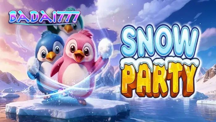 Tampilan visual slot Snow Party dengan tema hewan kutub yang meriah